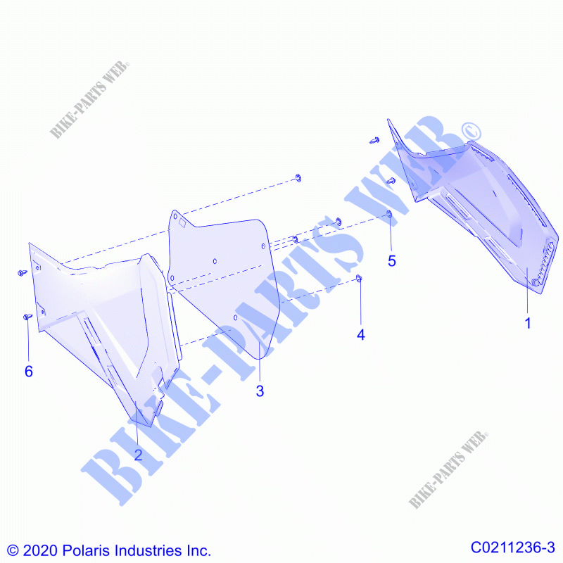 PANNELLI LATERALIS   A21SEE50A1/A5/CA1/CA5 (C0211236 3) per Polaris SPORTSMAN 450 HO EPS 2021