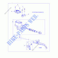 FRENOS, FRONT FRENO LEVER AND MASTER CYLINDER   A21SDE57A4/B4 (100868) per Polaris SPORTSMAN 570 TOURING EPS 2021