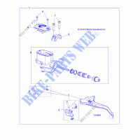 FRENOS, FRONT FRENO LEVER AND MASTER CYLINDER   A21SWE57F1 (100868) per Polaris SPORTSMAN 570 X2 EPS EU / ZUG / TRACTOR 2021