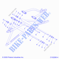 SUSPENSION, A ARM MOUNTING   A21SJS57CX (C102260 4) per Polaris SPORTSMAN 570 TOURING PREMIUM TRACTOR 2021