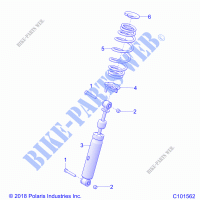 SUSPENSION, REAR SHOCKS   A21SJS57CX (C101562) per Polaris SPORTSMAN 570 TOURING PREMIUM TRACTOR 2021