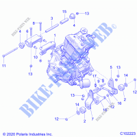 MOTORE, MOUNTING   A21SEZ57AM/AN/BM/BN (C102223) per Polaris SPORTSMAN 570 TRAIL PACKAGE 2021