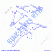 SUSPENSION, A ARM MOUNTING   A21SHY57AL/BL/Z57AD/BD (C102293 3) per Polaris SPORTSMAN 570 SP TRAIL PACKAGE 2021