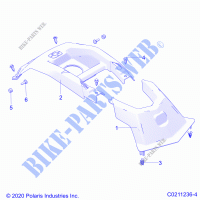 BODY, FRONT COVER   A21SHD57A9 (C0211236 4) per Polaris SPORTSMAN 570 HUNTER PACKAGE 2021