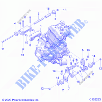 MOTORE, MOUNTING   A21SHD57A9 (C102223) per Polaris SPORTSMAN 570 HUNTER PACKAGE 2021