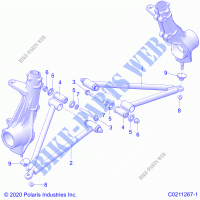 SUSPENSION, A ARM AND PAVONEGGIARSI MOUNTING   A21SEE57F1/F57C1/F1/S57C1/C2/C5/C9/CK/F1/F2/FK (C0211267 1) per Polaris SPORTSMAN 570 EPS EU / ZUG / TRACTOR 2021