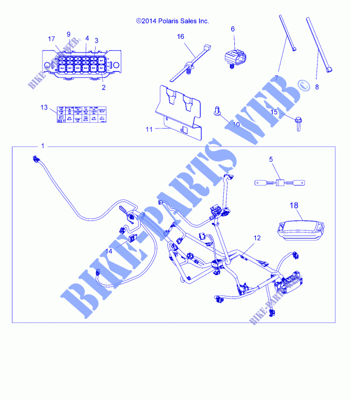 CABLAGGIO   A15SVE95HW (49ATVHARNESS15SCRM1) per Polaris SCRAMBLER 1000 MD 2015