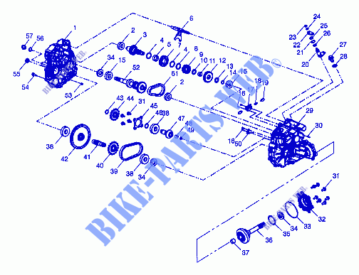 SCATOLA DEGLI INGRANAGGI   W98BC50A (4944994499c011) per Polaris SCRAMBER 500 1998