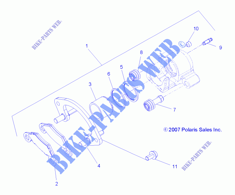 FRENO POSTERIORE CALIPER   A15SVA85HD (49ATVFRENORR09Q60) per Polaris SCRAMBLER 850 MD 2015