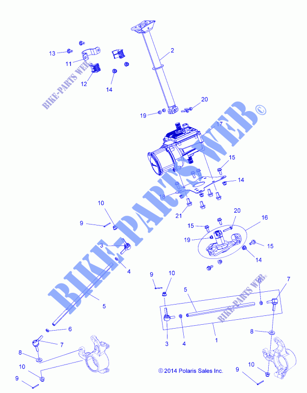 STERZO POST ASM.   A15SXE95HK (49ATVTIMONE15850) per Polaris SPORTSMAN 1000 MD 2015