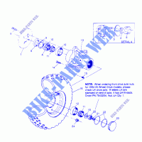 RUOTA ANTERIORE MONTAGGIO Scrambler W957840 (4927252725B006) per Polaris SCRAMBLER 4X4 1995