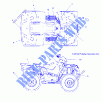DECALS   A15SEE57HJ/HA (49ATVDECALSS15570MD) per Polaris SPORTSMAN 570 EFI EPS MD 2015