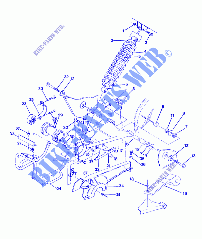 SWING ARM WELDMENT (MIDDLE) 250 6X6 / W928727 (4922842284039A) per Polaris Euro Big Boss 6x6 1992
