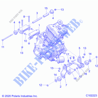 MOTORE, MOUNTING   A22SEA50A1/A5 (C102223) per Polaris SPORTSMAN 450 2022