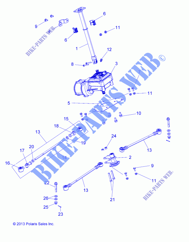 EPS SERVOSTERZO   A15SWE57AA/AD (49ATVTIMONE14SP570) per Polaris SPORTSMAN 570 X2 EFI EPS 2015