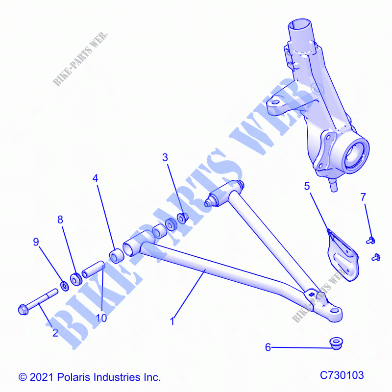 SUSPENSION, A ARM AND PAVONEGGIARSI MOUNTING   R22MAA57B1/EB5/B9 (C730103) per Polaris RANGER 570 2022