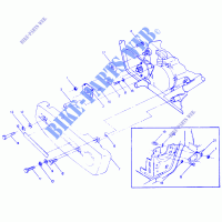RIGHT HAND COPERTURA DELLA CATENA (49147514750026) per Polaris TRAIL BOSS 4X4 1987