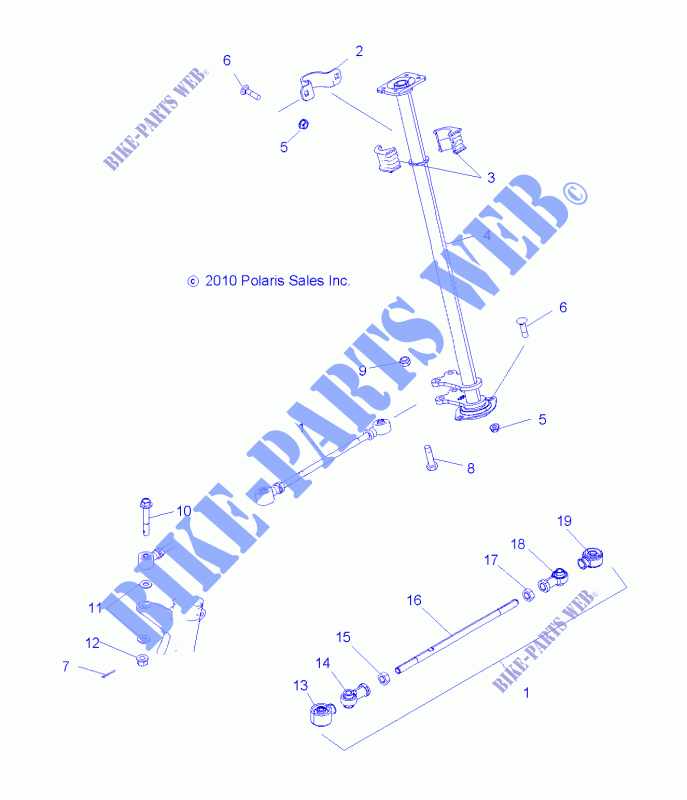 STERZO POST   A15SEH57AD (49ATVTIMONE11SP500) per Polaris SPORTSMAN 570 HD 2015