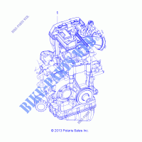 BLOCCO LUNGO   A15SHC57CS (49ATVLB14SP570) per Polaris SPORTSMAN 570 SP EPS 2015