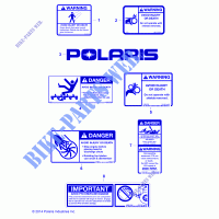 DECALS SNOW BLOWER   D142M9JDJ BLWR (49BRUTUSDECALSS14BLWR) per Polaris BRUTUS 2014