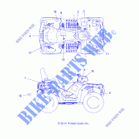 DECALS   A15SYE85HS (49ATVDECALSS1585TRMD) per Polaris SPORTSMAN 850 TOURING SP MD 2015