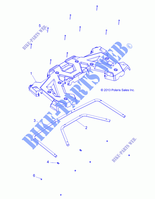 Portapacchi posteriore   A15SEA32AA/AH (49ATVRACKMTGRR14570) per Polaris SPORTSMAN ETX EFI 2015