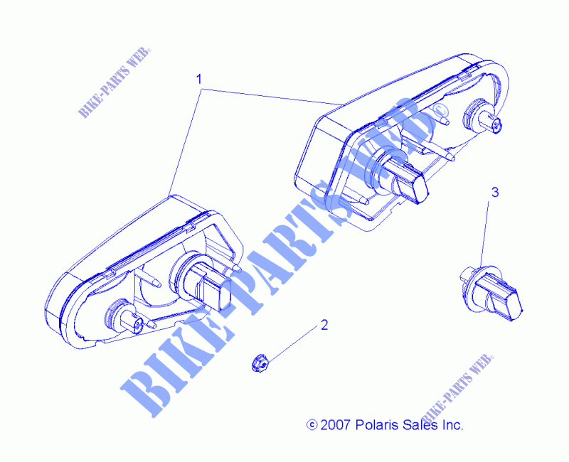 Luci di coda   A15SEA32HA (49ATVTAILLAMPS08SP500) per Polaris SPORTSMAN ETX EFI MD 2015