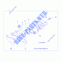 BARKE PINZA, FRONT   R15RMA32AA/AJ (49RGRCALIPER14570) per Polaris RANGER ETX 2015