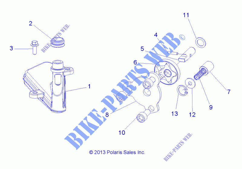 POMPA DELL'OLIO   R15RMA32AA/AJ (49ATVOILPUMP14SP325) per Polaris RANGER ETX 2015