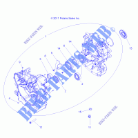 CARTER   R15RUA57AA/E57AC (49RGRCARTER12RZR570) per Polaris RANGER CREW 570 EFI FULL SIZE 2015