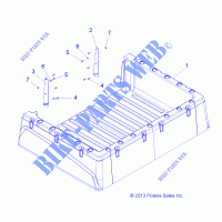LETTO BOX   R14RH57AA/AC/AR/6EAZ (49RGRBOX14570) per Polaris RANGER 570 EFI / EPS LE 2014