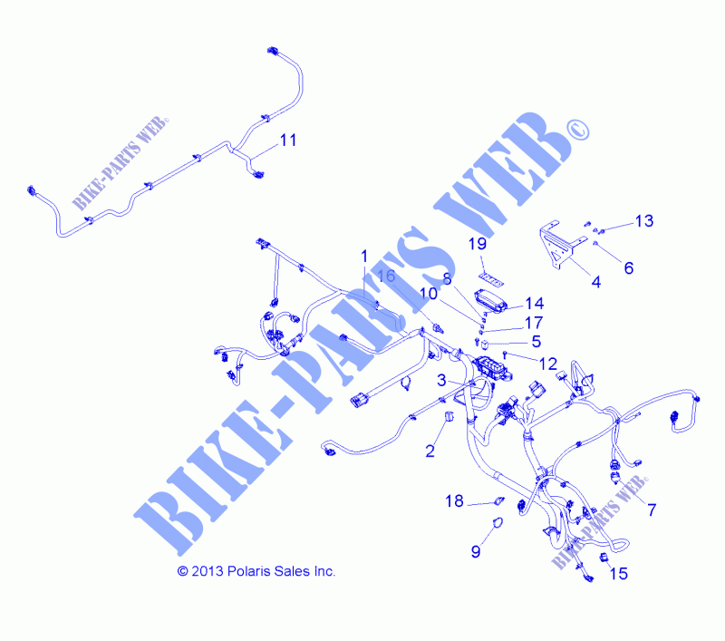 CABLAGGIOES   R14RH57AA/AC/AR/6EAZ (49RGRHARNESS14570) per Polaris RANGER 570 EFI / EPS LE 2014