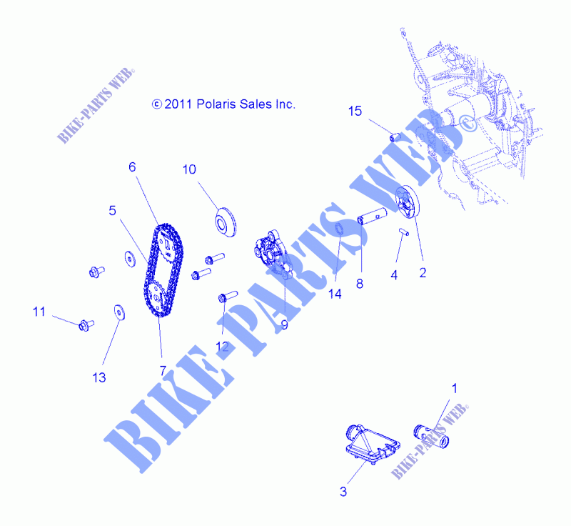 POMPA DELL'OLIO   R14RH57AA/AC/AR/6EAZ (49RGROILPUMP12RZR570) per Polaris RANGER 570 EFI / EPS LE 2014