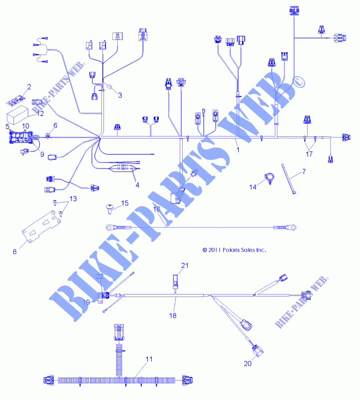 CABLAGGIOES   R14TH76AA/AC/EAS/AAC/ACC/EASC (49RGRHARNESS12800XP) per Polaris RANGER 800 EFI / EPS LE 2014