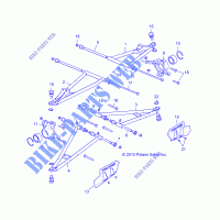 SOSPENSIONI ANTERIORI CONTROL ARMS   R14WH88A/9EA ALL OPZIONI (49RGRSUSPFRT14CREW) per Polaris RANGER CREW 900 ALL OPTIONS 2014