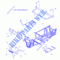 TELAIO, TELAIO AND FRONT BUMPER   R13RC08GA/GH/FA/FH (49RGRTELAIO13EV) per Polaris RANGER 48V EV MIDSIZE/INTL 2013