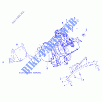MOTORE, MOUNTING   R13RH76AG/AH/AN (49RGRMOTOREMTG13800MID) per Polaris RANGER 800 EFI MIDSIZE 2013