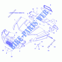 CAPPUCCIO, DASH and GRILL   R12RC08GA/GH/FA/FH (49RGRCAPPUCCIO11EV) per Polaris RANGER EV/LEV 4X4 2012