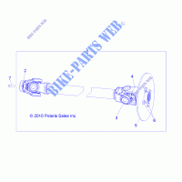 TRASMISSIONE, FRONT PROP ALBERO   R12RC08GA/GH/FA/FH (49LEVSHAFTPROP10SDW) per Polaris RANGER EV/LEV 4X4 2012
